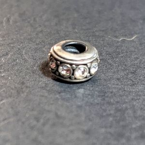 White Gem Charm for Pandora Bracelets